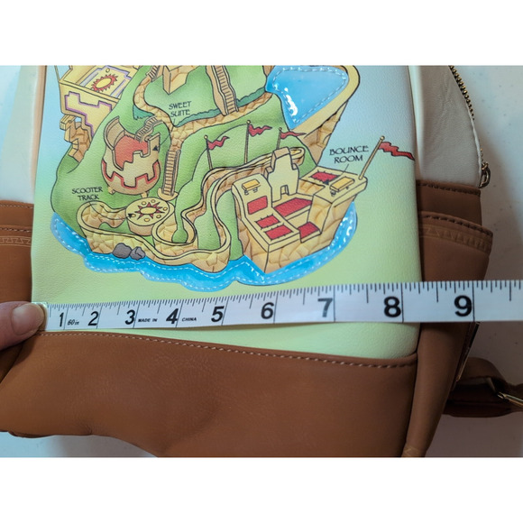 Kuzcotopia Disney loungefly NWT backpack side and inner Pockets Rare! - Picture 8 of 9